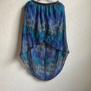 Flowy high low sheer skirt